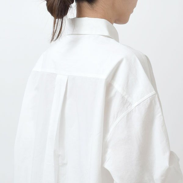 オーガニックコットン ポプリン コクーンシャツワンピース