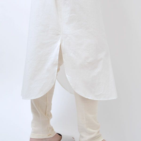 オーガニックコットン ポプリン コクーンシャツワンピース