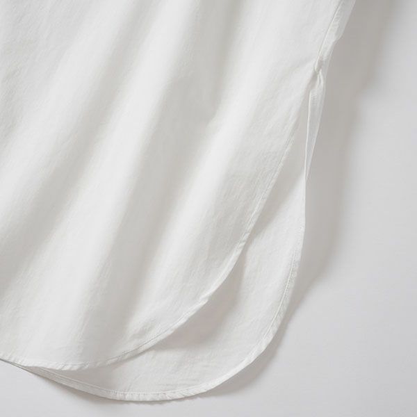 オーガニックコットン ポプリン コクーンシャツワンピース