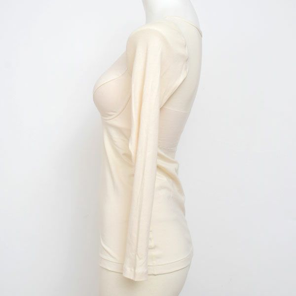 オーガニックコットン カップ付9分袖プルオーバー