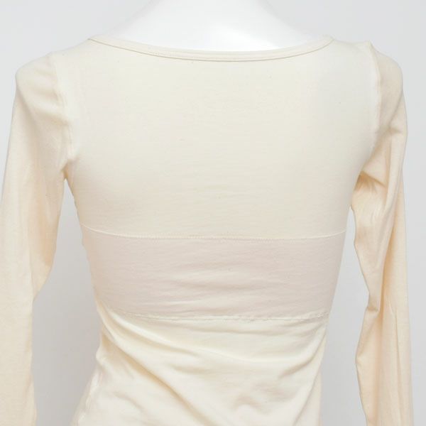 オーガニックコットン カップ付9分袖プルオーバー