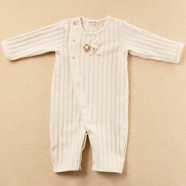 オーガニックコットン ベビー【手編みモチーフ】レーシーニットの2WAYドレス