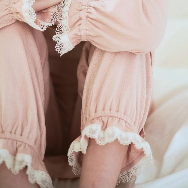 オーガニックコットン スズラン 裾絞りパンツ