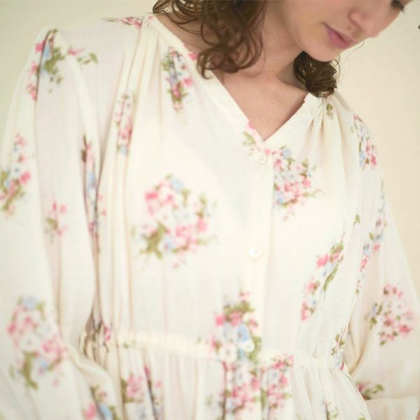 オーガニックコットン プリムローズ サイドリボンワンピース