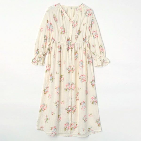 オーガニックコットン プリムローズ サイドリボンワンピース