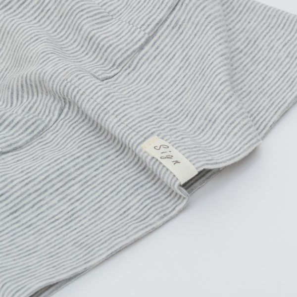 オーガニックコットン 天四方ボーダーシャロット