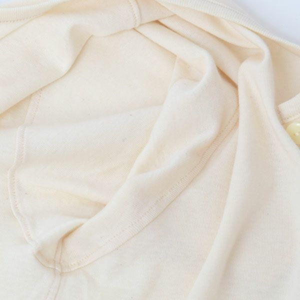 オーガニックコットン 前開きボタン肌着(半袖)