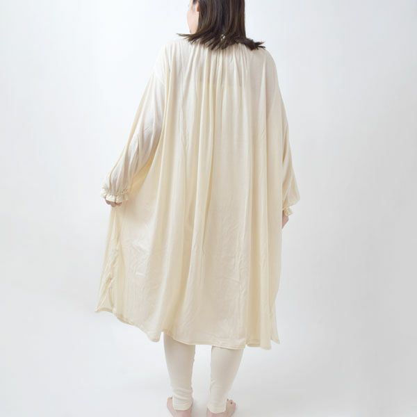 オーガニックコットン チェリー レースライトコットンロングドレス