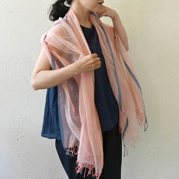 オーガニックコットン 手織フワリストール