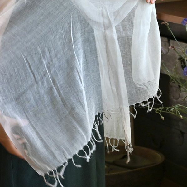 オーガニックコットン 手織フワリストール