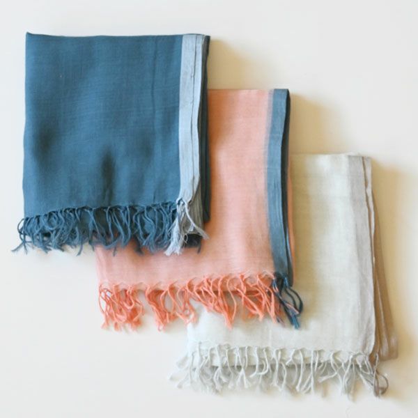 オーガニックコットン 手織フワリストール