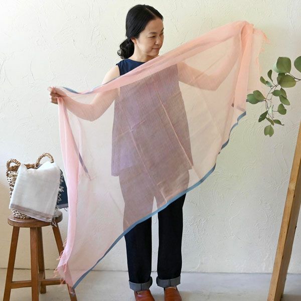 オーガニックコットン 手織フワリストール