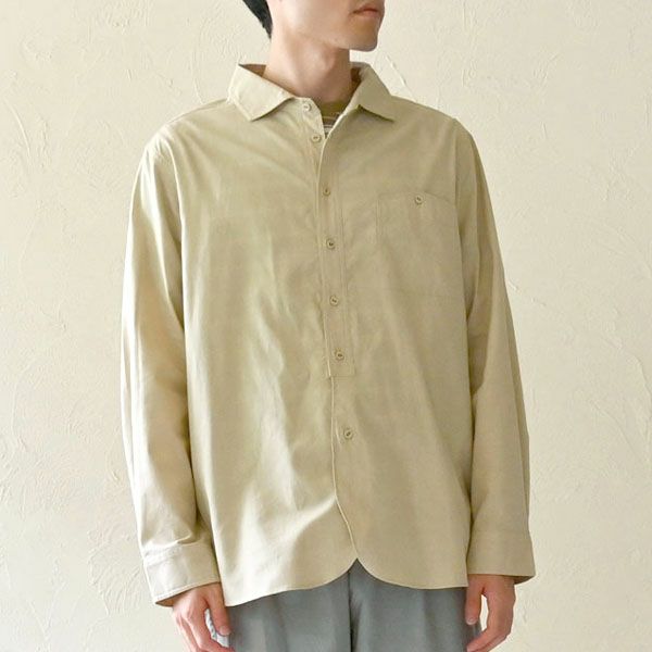 オーガニックコットン メンズ オールドスタイルシャツ（長袖）