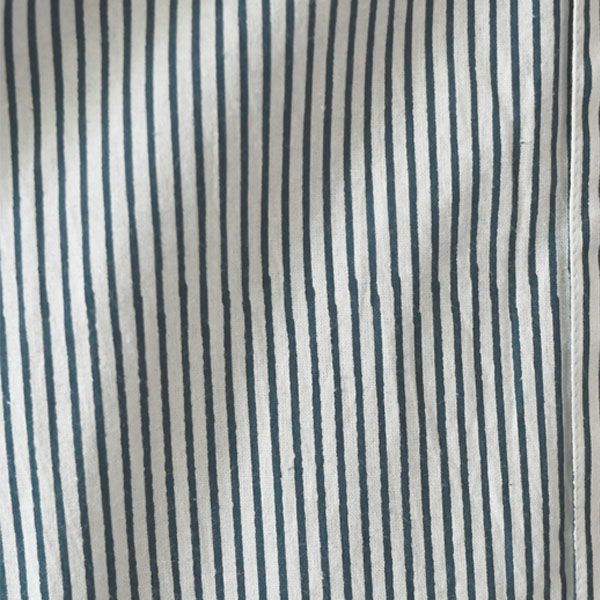 オーガニックコットン メンズ タテシマキチントストラップシャツ（長袖）