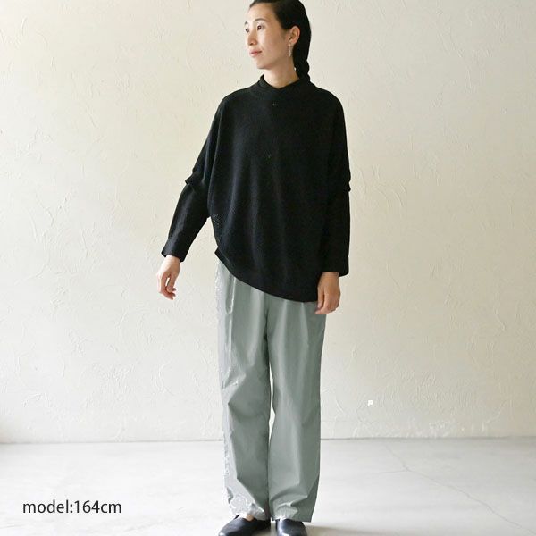 オーガニックコットン メッシュニットトップス