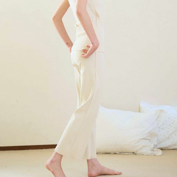 オーガニックコットン スパンリブパンツ