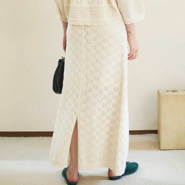オーガニックコットン パターンロングスカート
