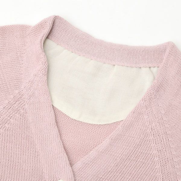 オーガニックコットン Vネックカーディガン