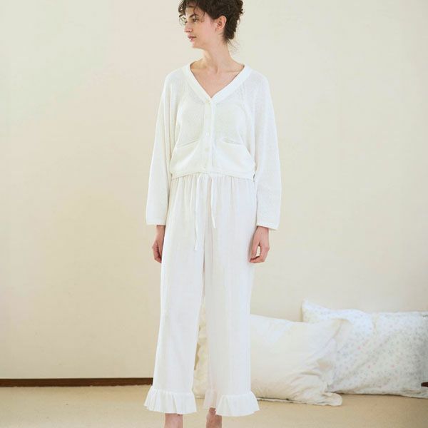 オーガニックコットン Vネックカーディガン