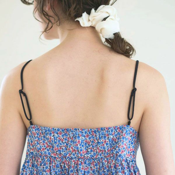 オーガニックコットン リバティキャンディフラワーカップ付きキャミ