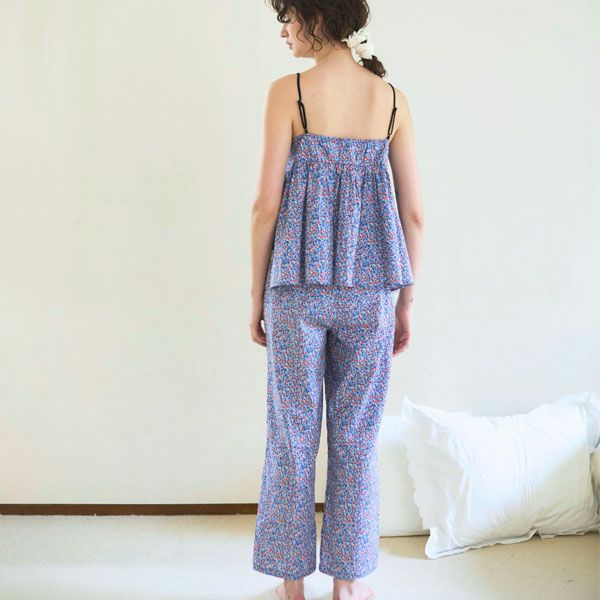 オーガニックコットン リバティキャンディフラワーカップ付きキャミ