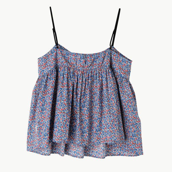 オーガニックコットン リバティキャンディフラワーカップ付きキャミ