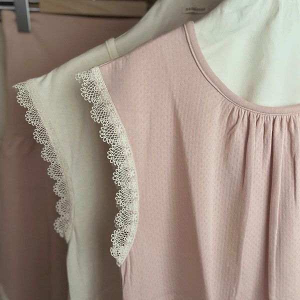 オーガニックコットン スズラン半袖トップス