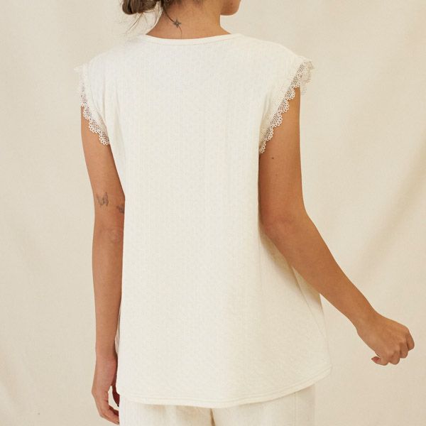 オーガニックコットン スズラン半袖トップス