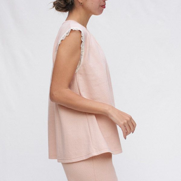 オーガニックコットン スズラン半袖トップス