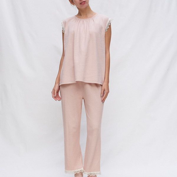 オーガニックコットン スズラン半袖トップス