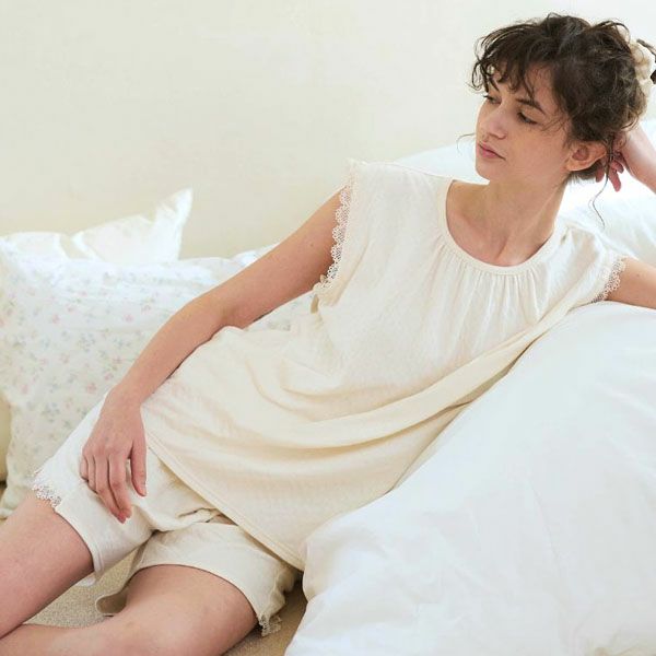 オーガニックコットン スズラン半袖トップス