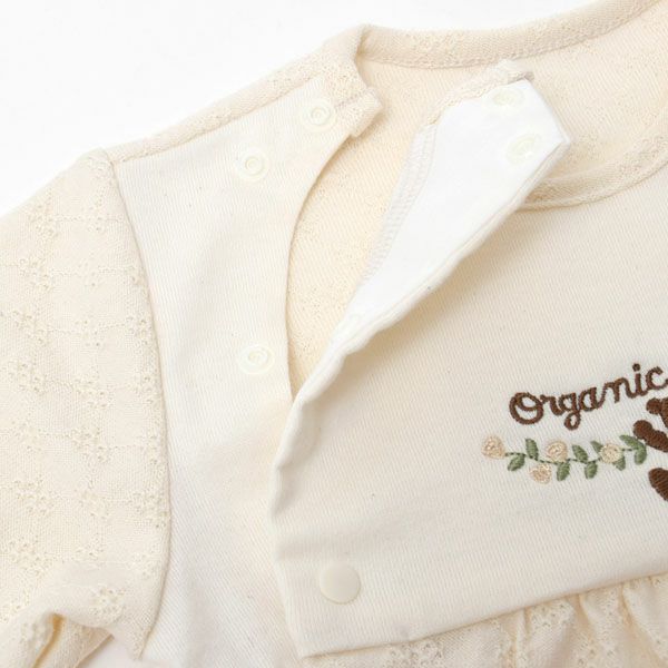 オーガニックコットン ベビー ジャガード×パイル2wayドレス