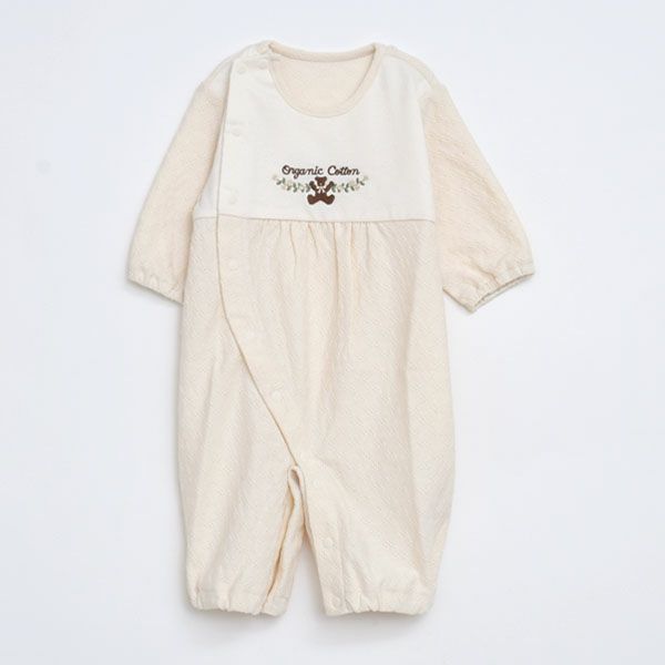 オーガニックコットン ベビー ジャガード×パイル2wayドレス