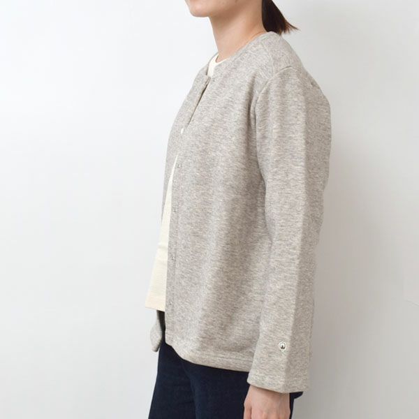 オーガニックコットン&ヤク 裏毛カーディガン