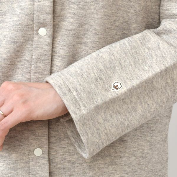 オーガニックコットン&ヤク 裏毛カーディガン