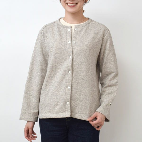 オーガニックコットン&ヤク 裏毛カーディガン