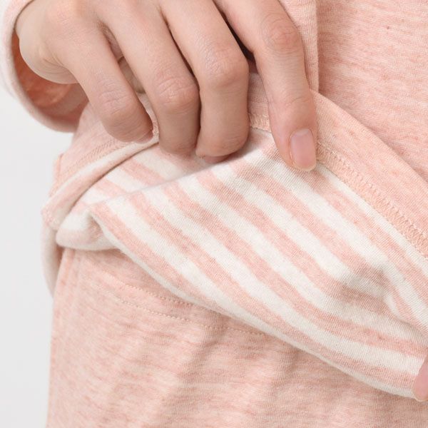 オーガニックコットン 接結フライスふんわりパジャマ(ベンガラ染め)