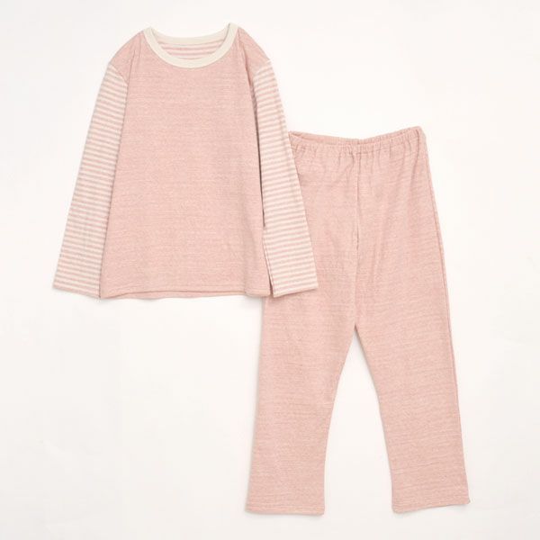 オーガニックコットン 接結フライスふんわりパジャマ(ベンガラ染め)