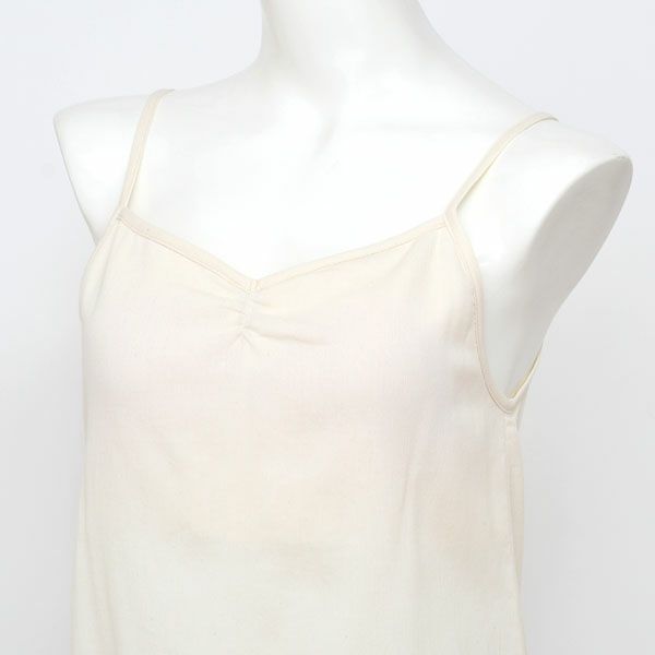 オーガニックコットン inoui高島縮スリップドレス（カップ付き）