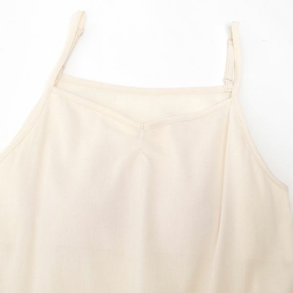 オーガニックコットン inoui高島縮スリップドレス（カップ付き）