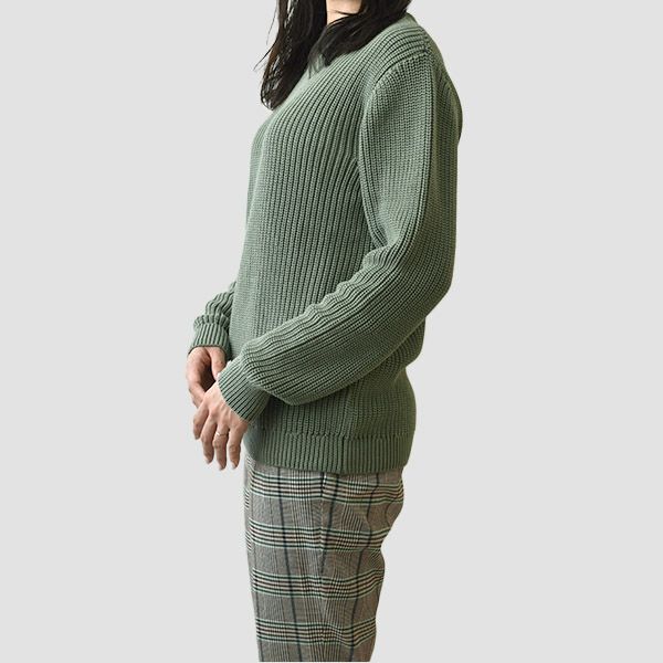 オーガニックコットン チャンキーリブセーター