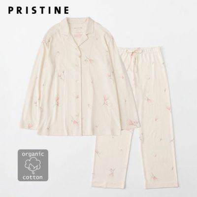 オーガニックコットン 木蓮プリントフライスパジャマ