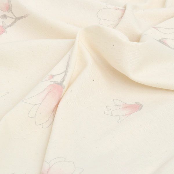 オーガニックコットン 木蓮プリントフライスパジャマ