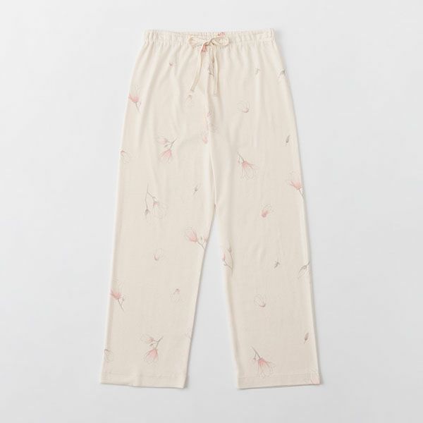 オーガニックコットン 木蓮プリントフライスパジャマ