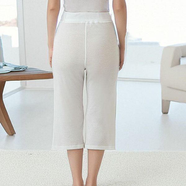 オーガニックコットン フロスト6分丈ボトム