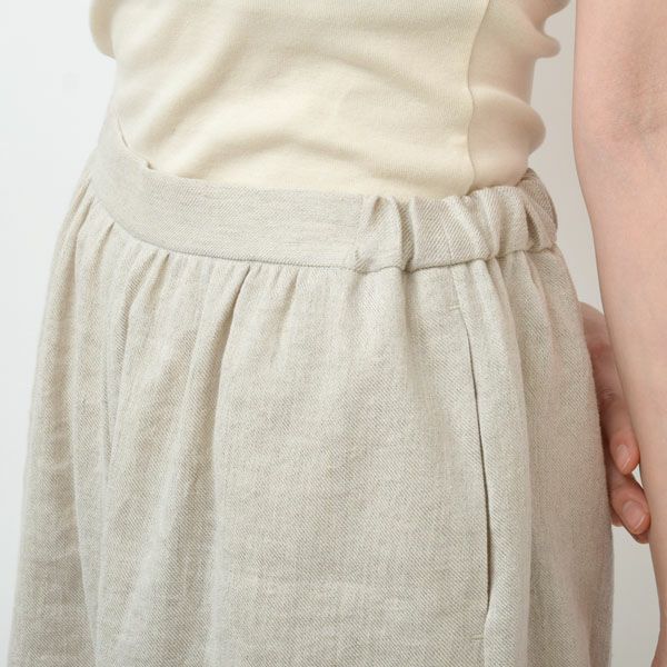 オーガニックコットン＆リネン ツイルビッグパンツ