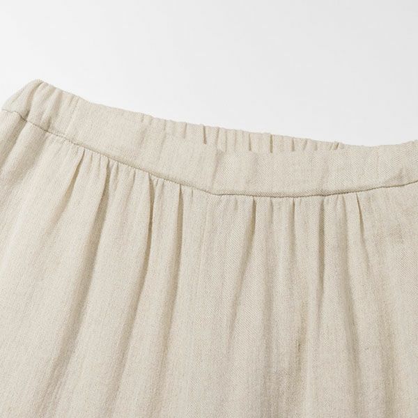 オーガニックコットン＆リネン ツイルビッグパンツ