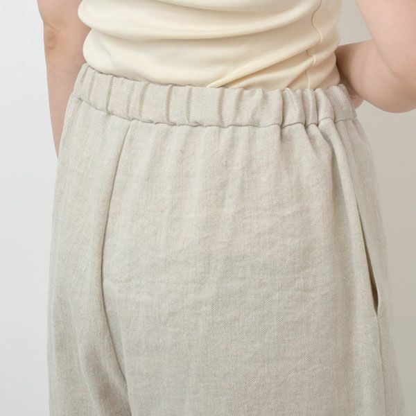 オーガニックコットン＆リネン ツイルビッグパンツ