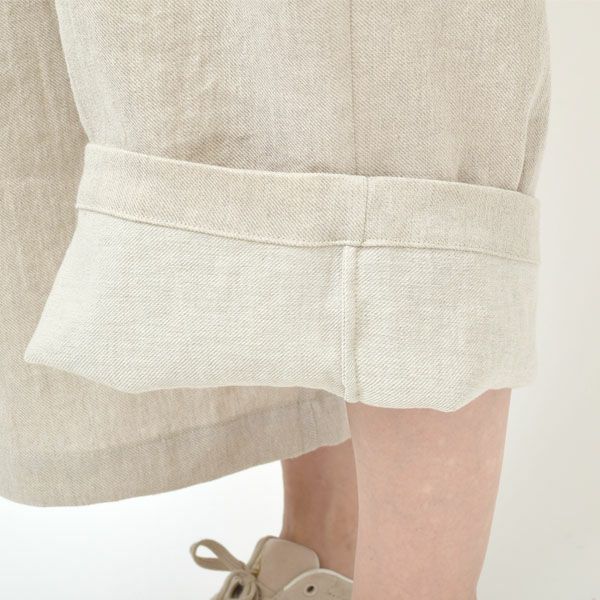 オーガニックコットン＆リネン ツイルビッグパンツ