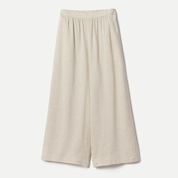 オーガニックコットン＆リネン ツイルビッグパンツ
